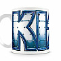 KISS ceramics mug 250ml, Logo Blue