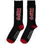 KISS ponožky, Red Logo Black, unisex - velikost 6 až 11 (39 - 45)