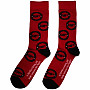 KISS ponožky, Buzzsaw Logo Pattern Red, unisex - velikost 6 až 11 (39 - 45)