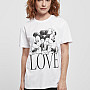 Mickey Mouse t-shirt, Minnie Loves Mickey Girly White, ladies