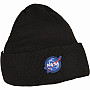 NASA winter beanie cap, NASA Embroidery Logo Black Onesize