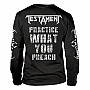 Testament t-shirt long rukáv, Practice What You Preach BP Black, men´s