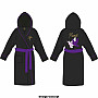 Prince bathrobe, Doves Black, unisex