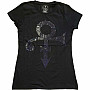 Prince t-shirt, Purple Symbol Diamante Black, ladies