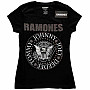 Ramones t-shirt, Presidential Seal Embellished Black, ladies