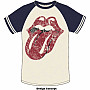 Rolling Stones t-shirt, Lick Raglan Natural & Navy Blue, men´s