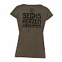 Rammstein t-shirt, Sechs Herzen BP Olive, ladies