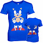 Sonic The Hedgehog t-shirt, Front & Back Girly Blue, ladies