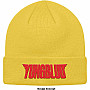 Yungblud winter beanie cap, Red Logo Hi-Build Embroidery Yellow, unisex